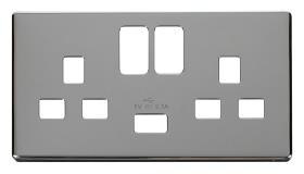 Definity Front Plate Chrome Wiring Accessories Click Decorative Screwless